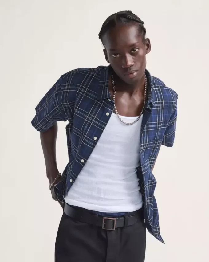 Camicia a quadri con bottoni Lawson