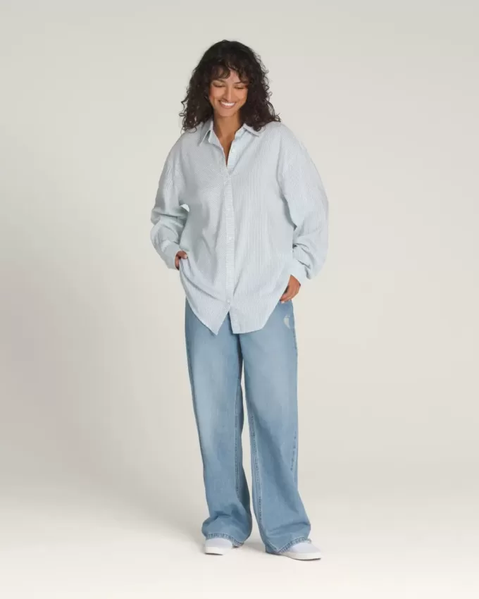 Camicia a righe con bottoni Gillian