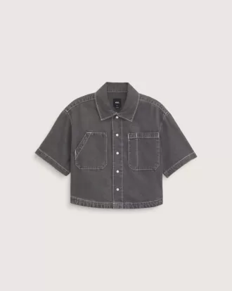 Camicia in denim con bottoni Natalie