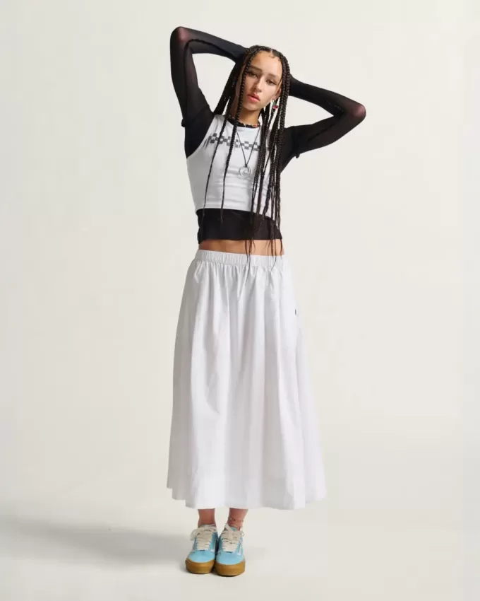 Canotta corta aderente a scacchiera Canotta corta aderente a scacchiera