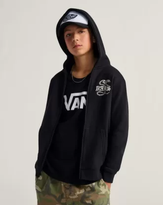 Felpa con cappuccio e zip intera per bambini Bone Yard