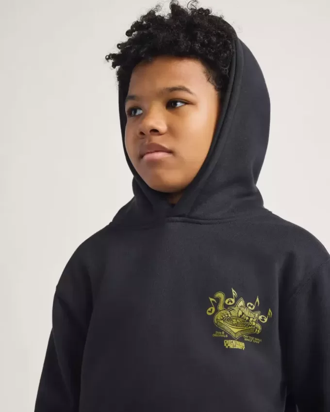 Felpa con cappuccio Scratched Records per bambini