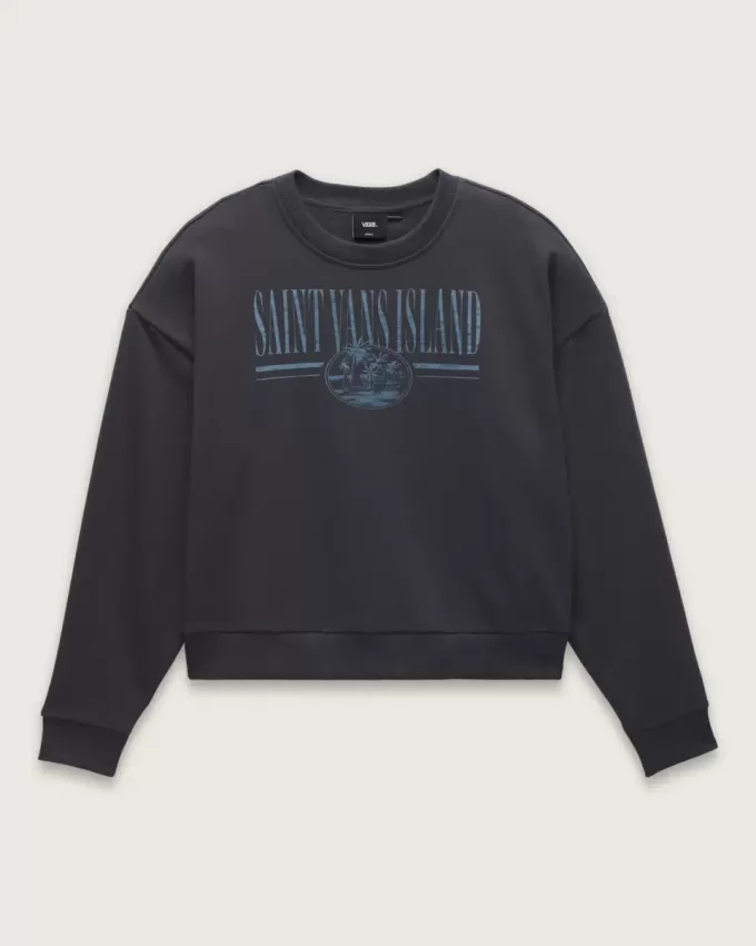 Felpa girocollo con grafica Retro Isle