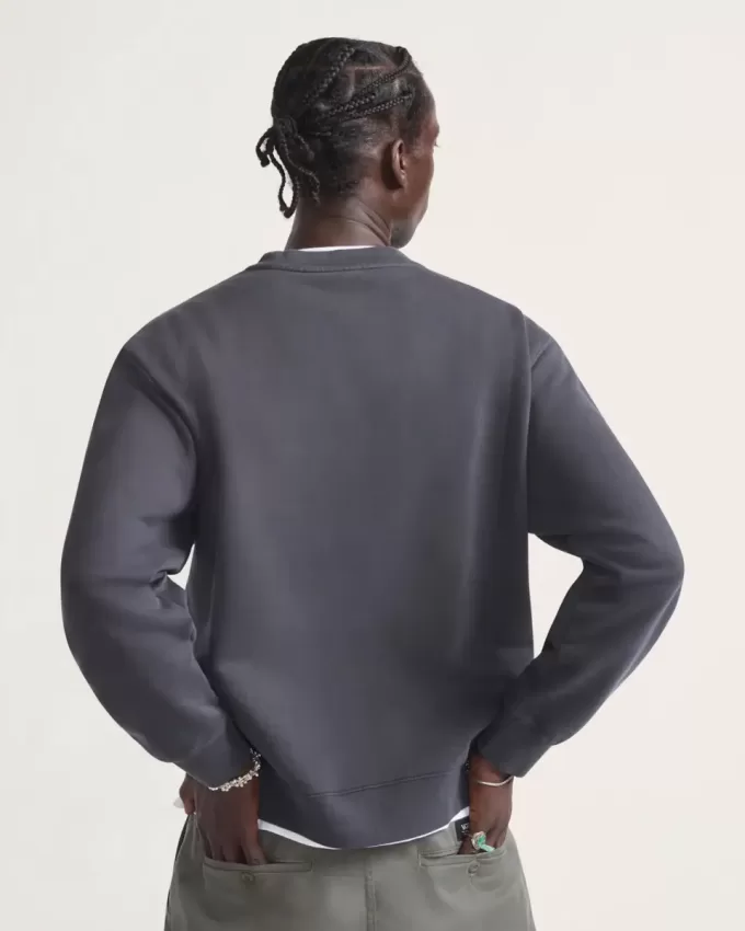 Felpa girocollo con motivo a quadri stellari