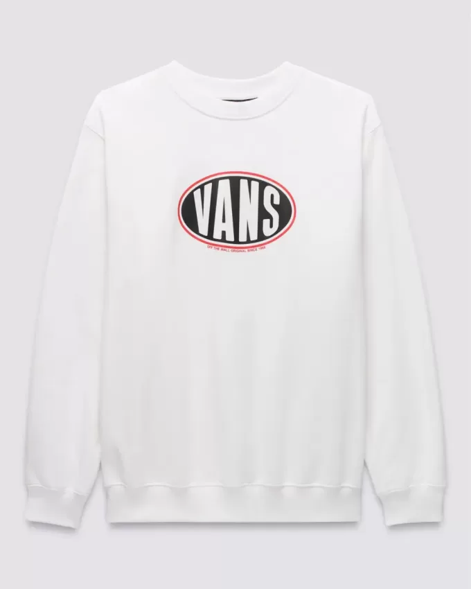 Felpa girocollo larga con stampa spray