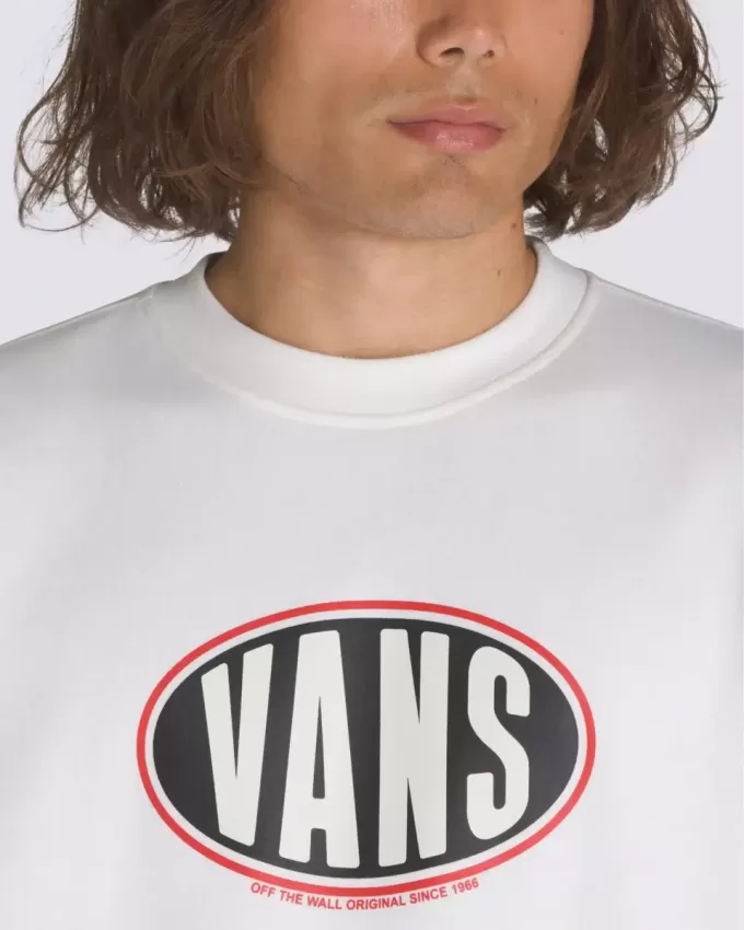 Felpa girocollo larga con stampa spray