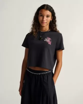 Maglietta corta floreale negativa