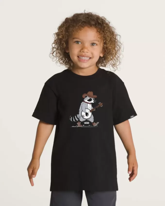 Maglietta per bambini con banjo e procione