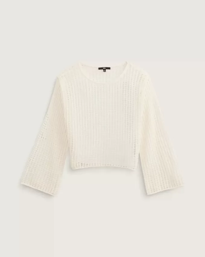 Maglione corto lavorato a maglia aperta Mila Maglione corto lavorato a maglia aperta Mila