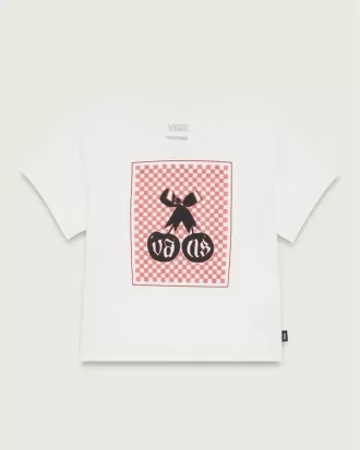 Mini maglietta a quadri di ciliegie