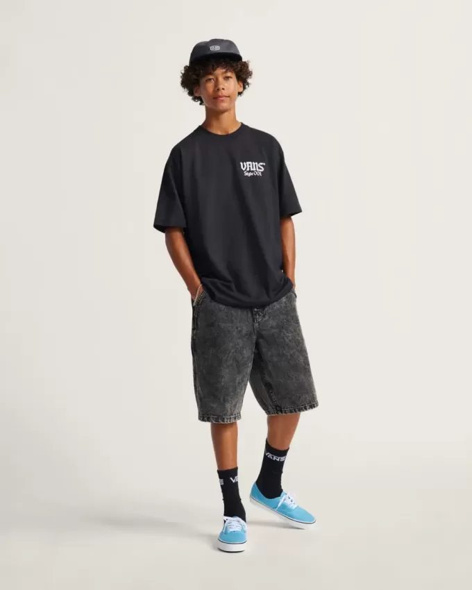 Pantaloncini in denim larghi Drill Chore da 22”