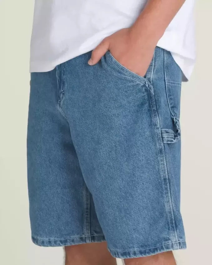 Pantaloncini in denim larghi Drill Chore da 22”