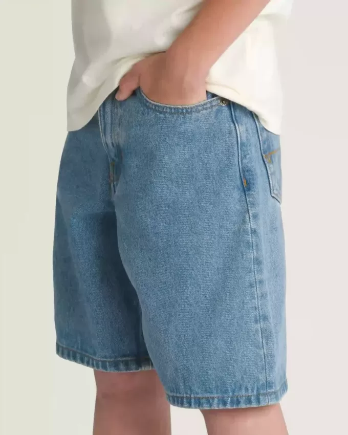 Pantaloncini larghi in denim Check-5 per bambini