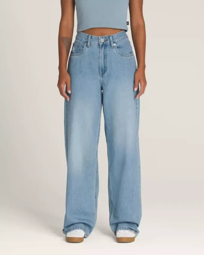 Pantaloni a pozzanghera in denim a 5 tasche Sirelle