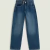 Pantaloni in denim ricamato Sirelle