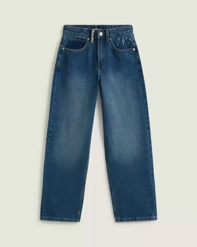 Pantaloni in denim ricamato Sirelle