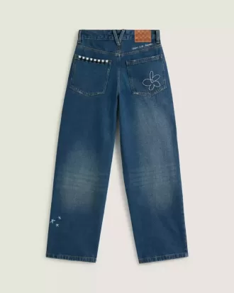Pantaloni in denim ricamato Sirelle