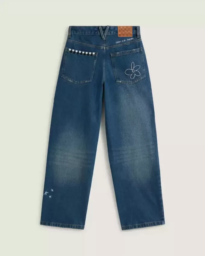 Pantaloni in denim ricamato Sirelle