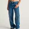 Pantaloni in denim ricamato Sirelle
