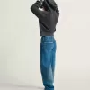 Pantaloni in denim ricamato Sirelle