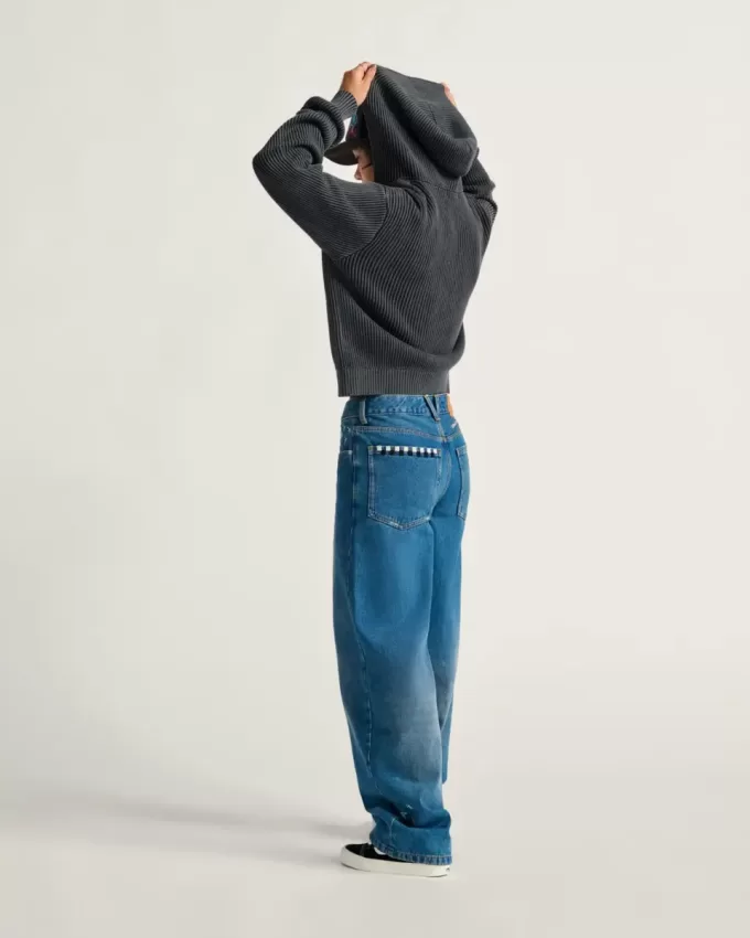Pantaloni in denim ricamato Sirelle