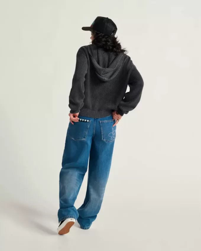 Pantaloni in denim ricamato Sirelle