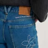 Pantaloni in denim ricamato Sirelle