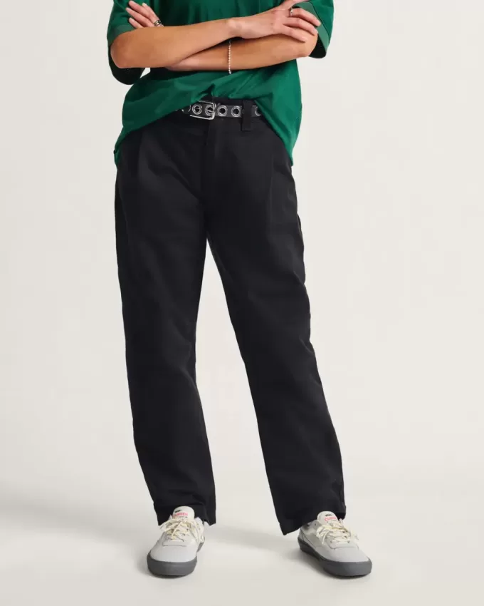 Pantaloni larghi con pieghe da skate