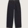 Pantaloni larghi in denim Check-5