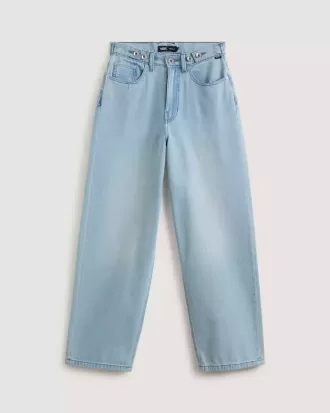 Pantaloni larghi in denim Check-5