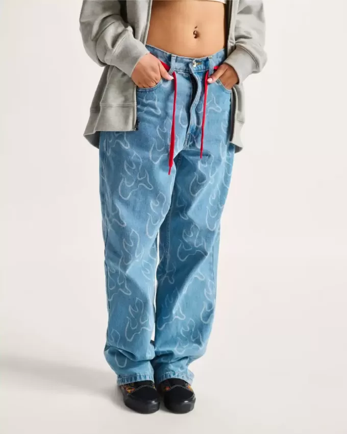 Pantaloni larghi in denim Check-5 Blaze