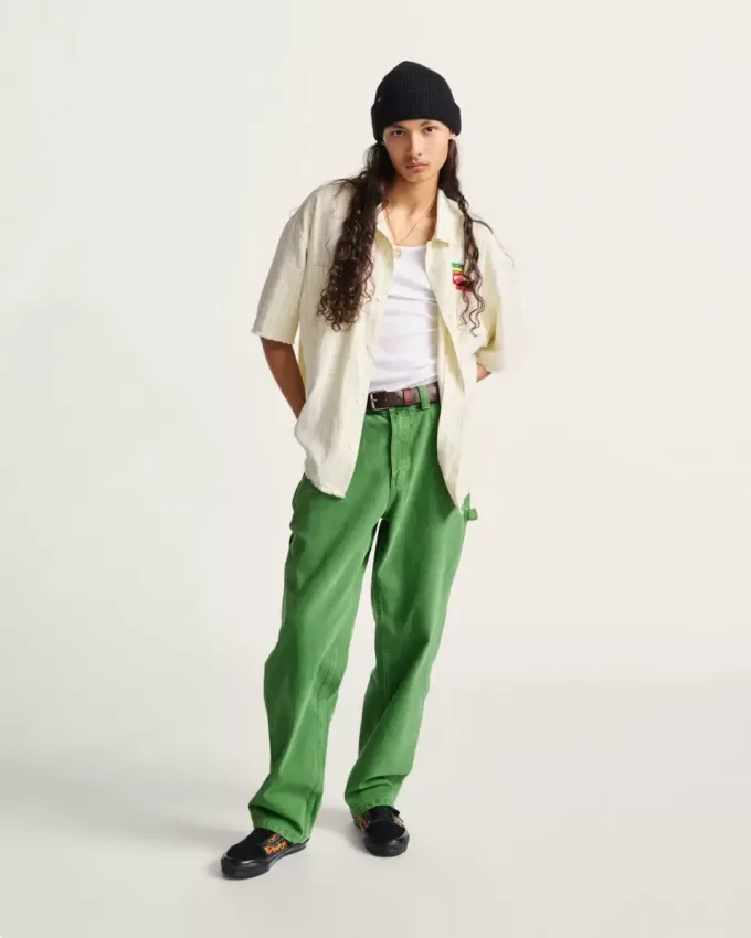 Pantaloni larghi in denim da carpentiere Drill Chore