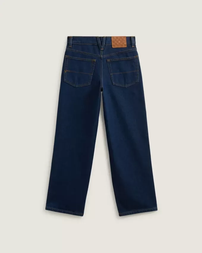 Pantaloni larghi in denim per bambini Check-5