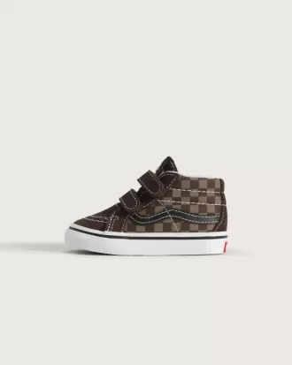 Scarpa a scacchi Sk8-Mid V per bambini