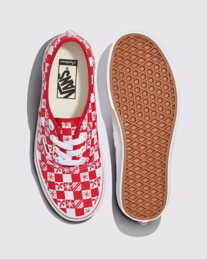 Scarpa a scacchiera natalizia autentica Customs