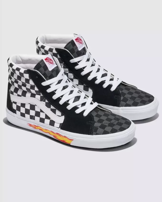 Scarpa a scacchiera Sk8-Hi personalizzata
