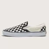 Scarpa classica larga a scacchiera slip-on