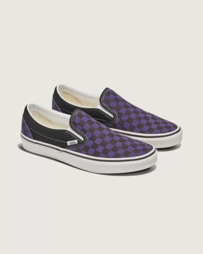 Scarpa classica slip-on a scacchi