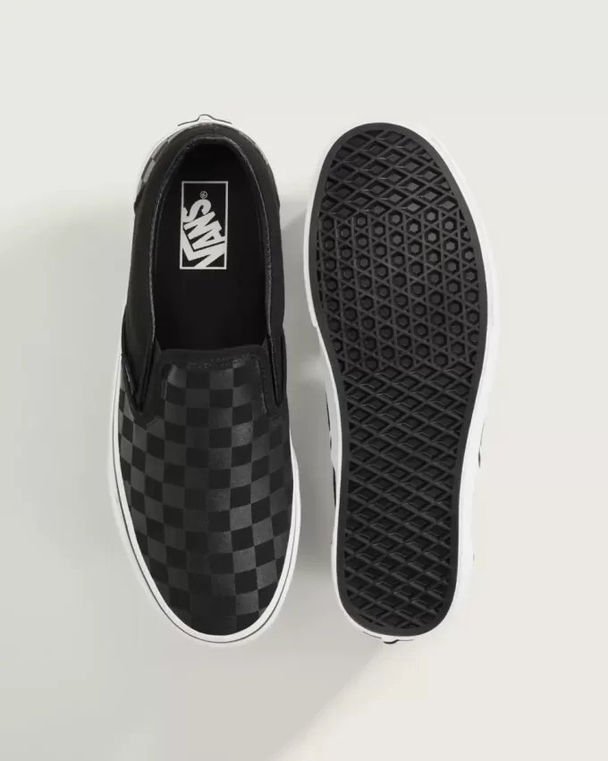 Scarpa classica slip-on a scacchi