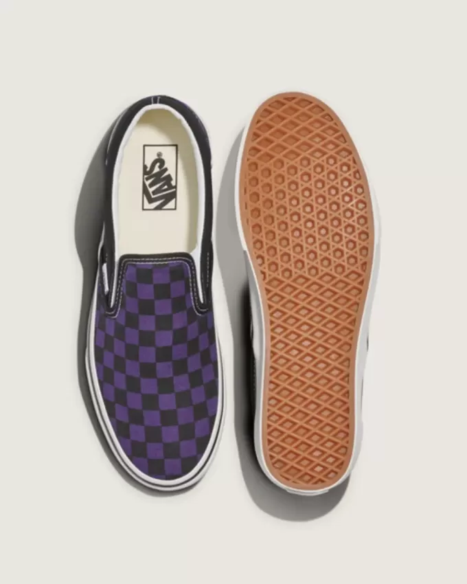 Scarpa classica slip-on a scacchi