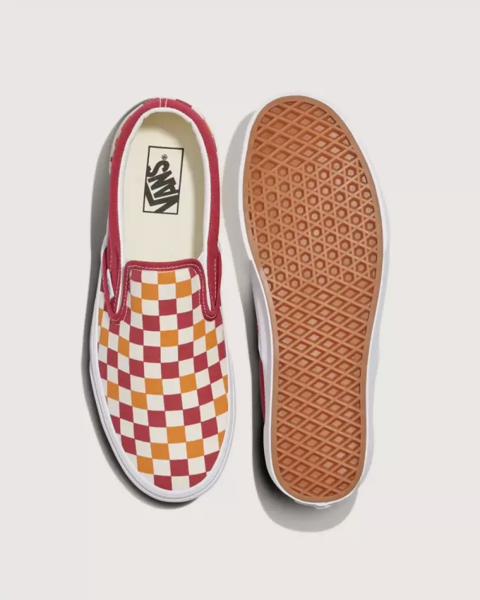 Scarpa classica slip-on a scacchi