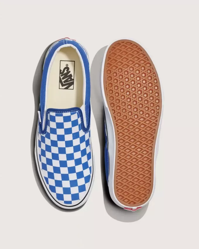 Scarpa classica slip-on a scacchi