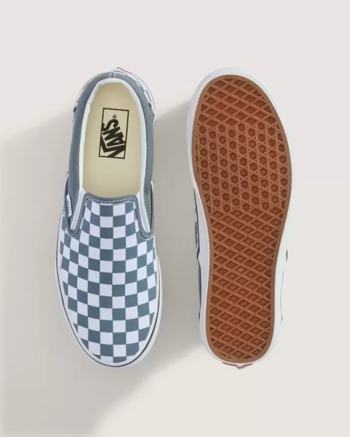 Scarpa classica slip-on a scacchi