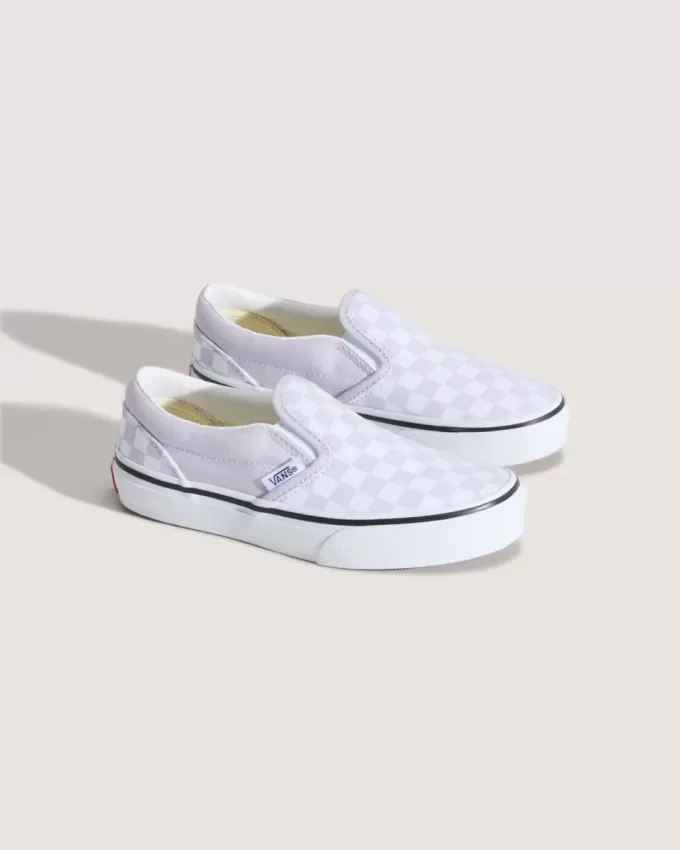 Scarpa classica slip-on a scacchi per bambini