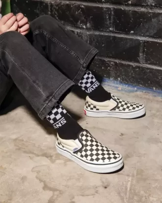 Scarpa classica slip-on a scacchi per bambini