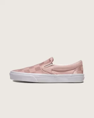 Scarpa classica slip-on in raso a scacchi