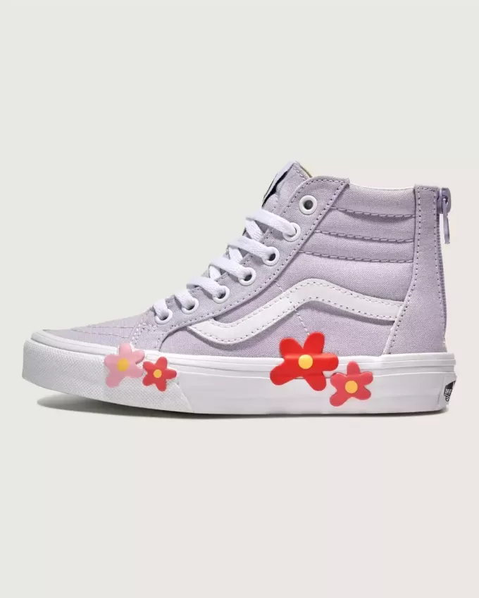 Scarpa con fiori Sk8-Hi-Zip per bambini piccoli