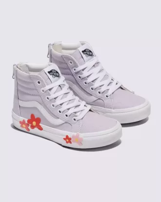 Scarpa con fiori Sk8-Hi-Zip per bambini piccoli
