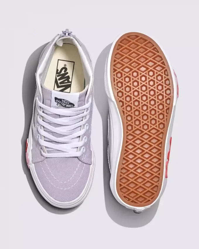 Scarpa con fiori Sk8-Hi-Zip per bambini piccoli