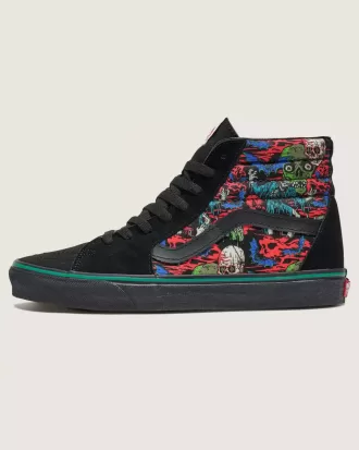 Scarpa larga Sk8-Hi personalizzata per Halloween